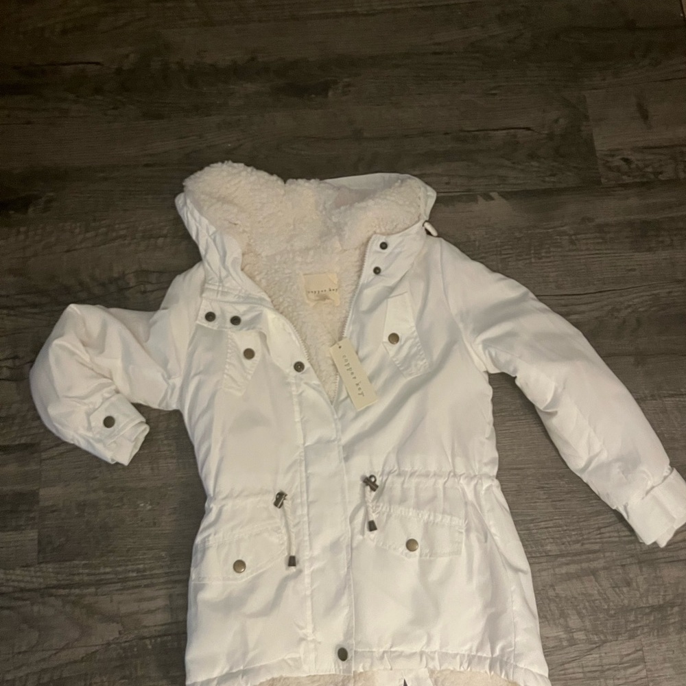 Copper Key Snowy White Puffer Jacket